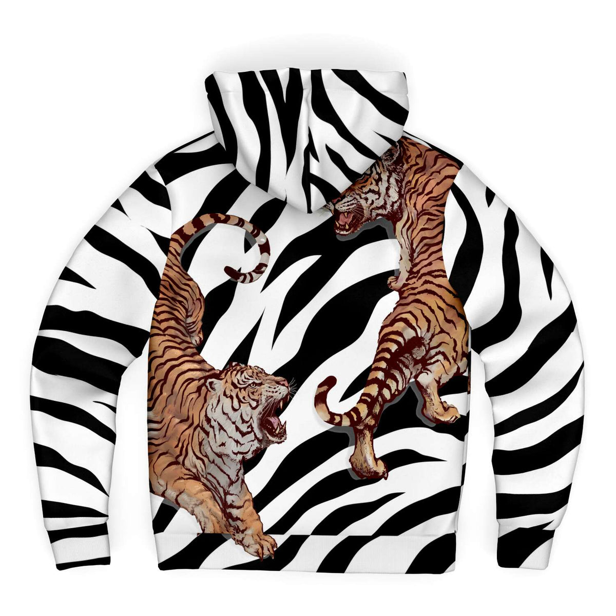 Go Bengals Tiger Stripes White Hoodie