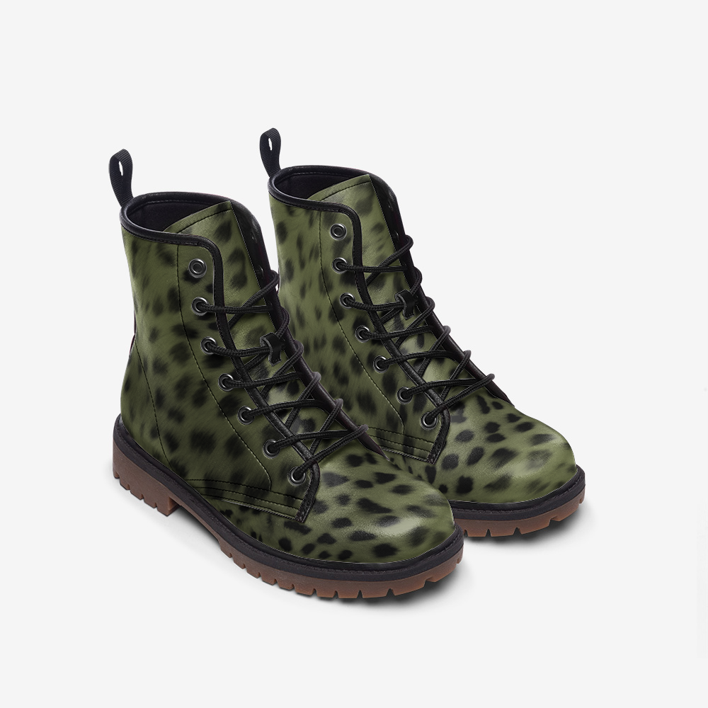 Forest Cheetah Lace Up Boots