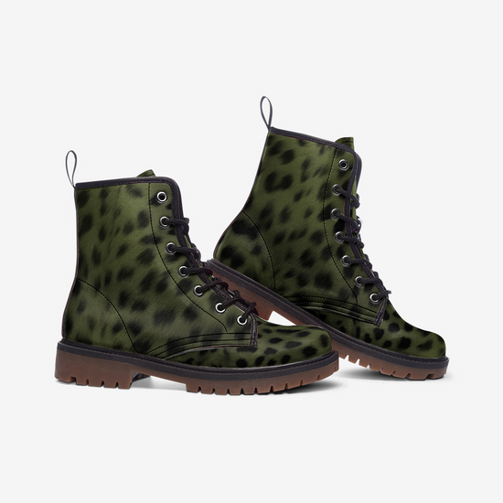 Forest Cheetah Lace Up Boots