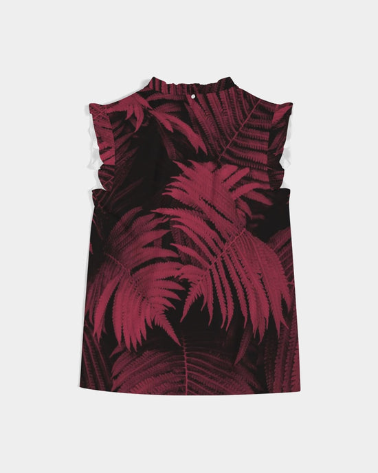 Red Ferns Women's Ruffle Sleeve Top