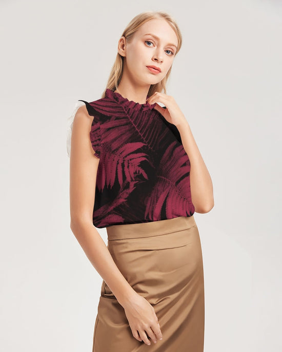 Red Ferns Women's Ruffle Sleeve Top