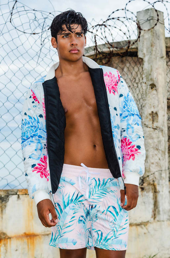 Sublime Floral Unisex Quilted Bomber Jacket