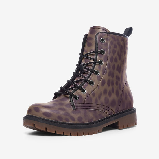 Desert Plum Cheetah Lace Up Boots