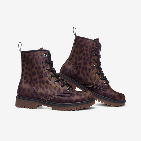 Desert Plum Cheetah Lace Up Boots