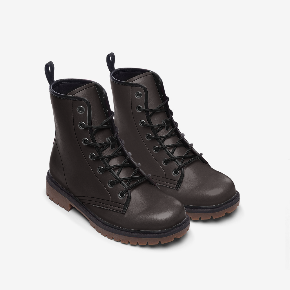 Chocolate Brown Lace Up Boots