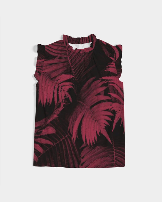 Red Ferns Women's Ruffle Sleeve Top