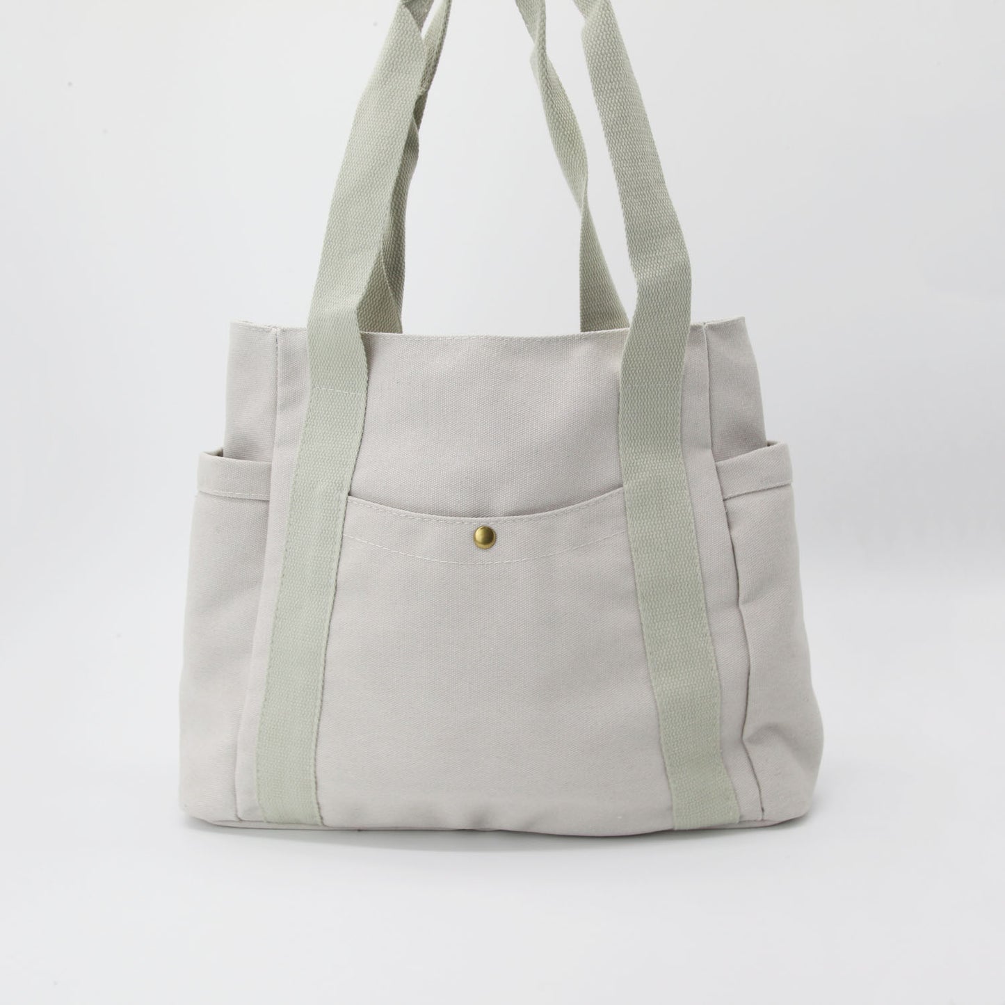 Canvas Tote Bag with Zipper and Long Strap