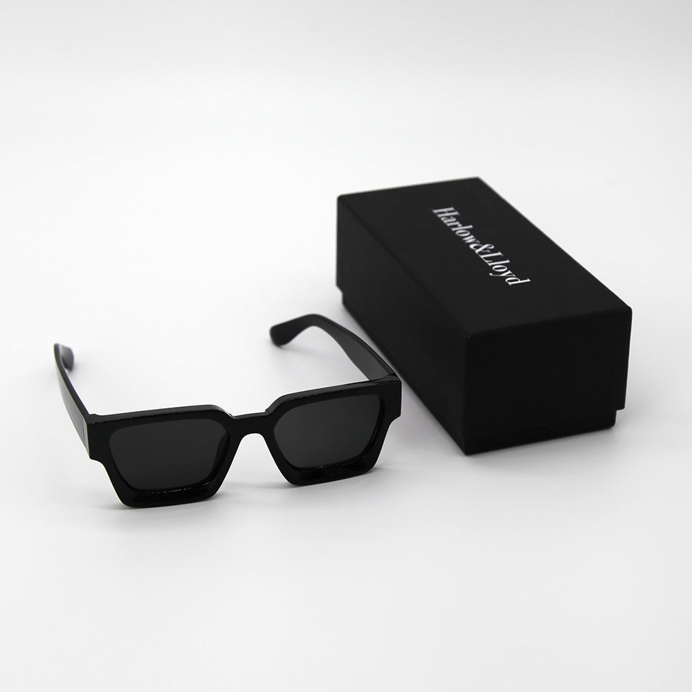 Extreme Thin Small Rectangle Sunglasses Mirrored Lens 49mm