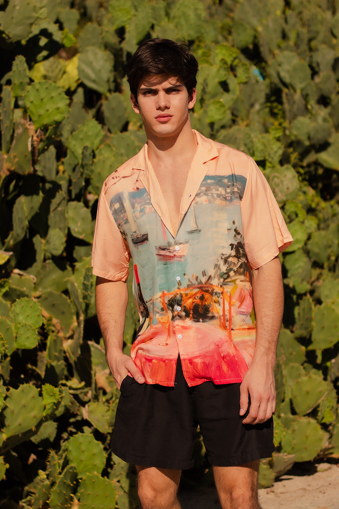 Drinks by the Bay Rayon Short Sleeve Shirt
