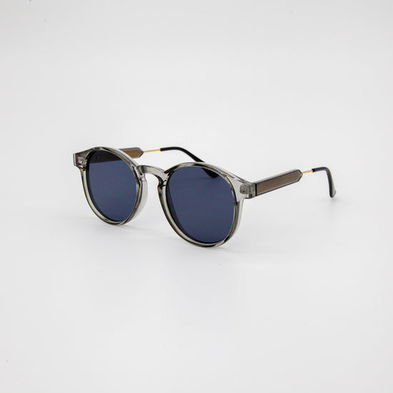 Noah Round Frame Sunglasses in Grey