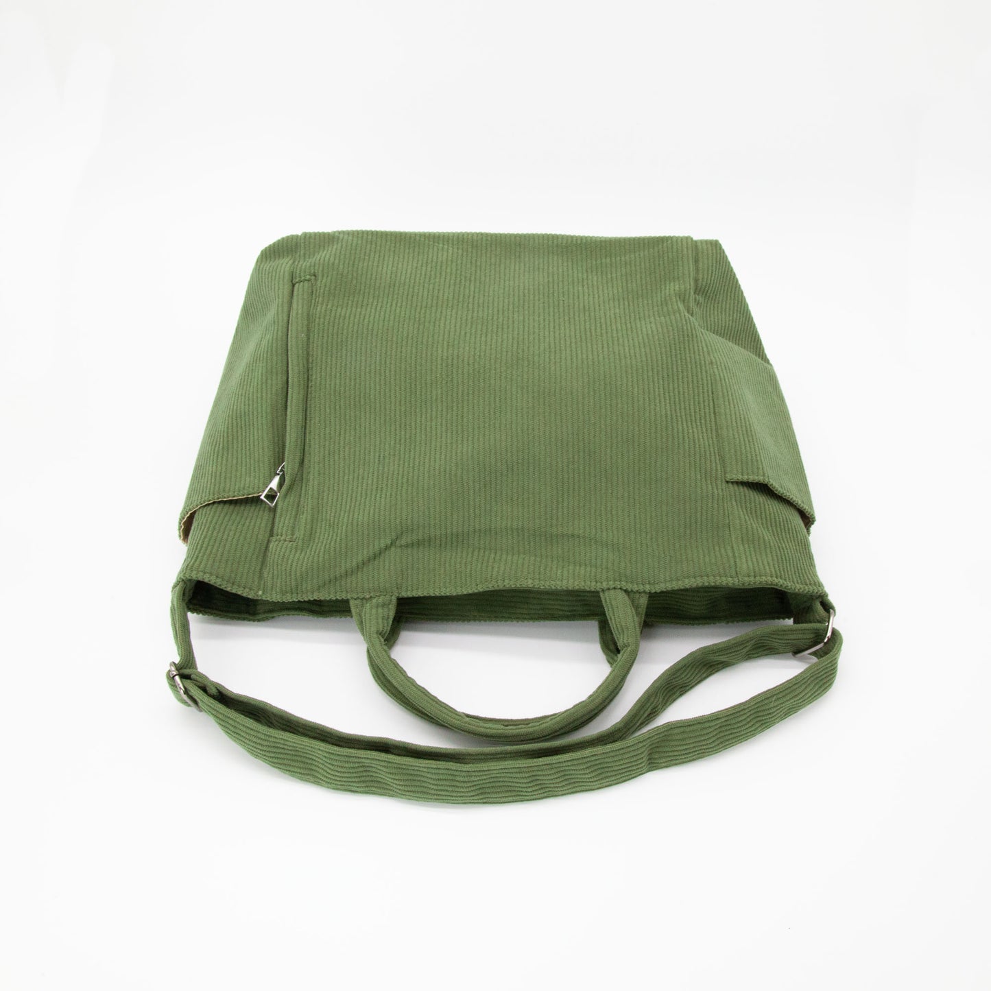 Olive Green Corduroy Crossbody Bag