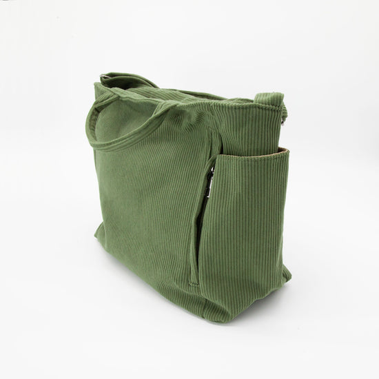 Olive Green Corduroy Crossbody Bag