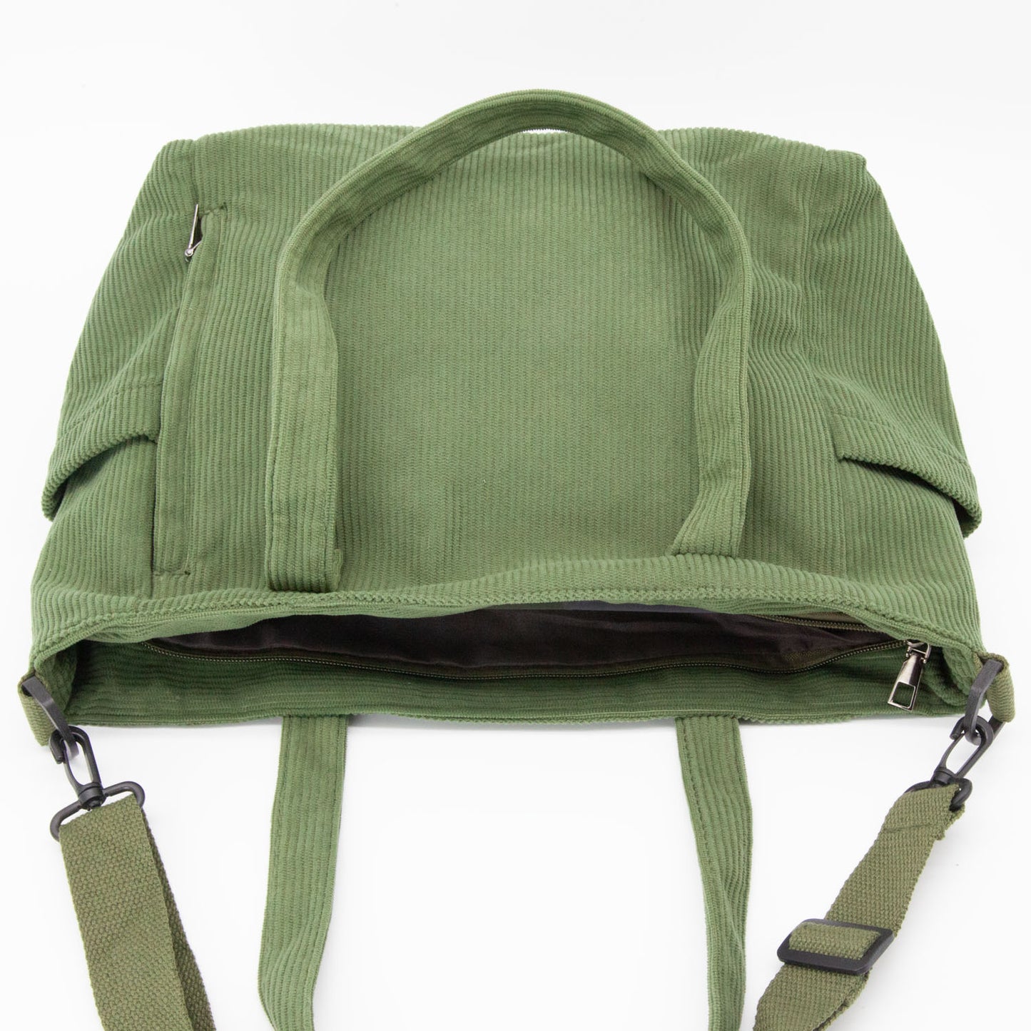 Olive Green Corduroy Messenger Bag