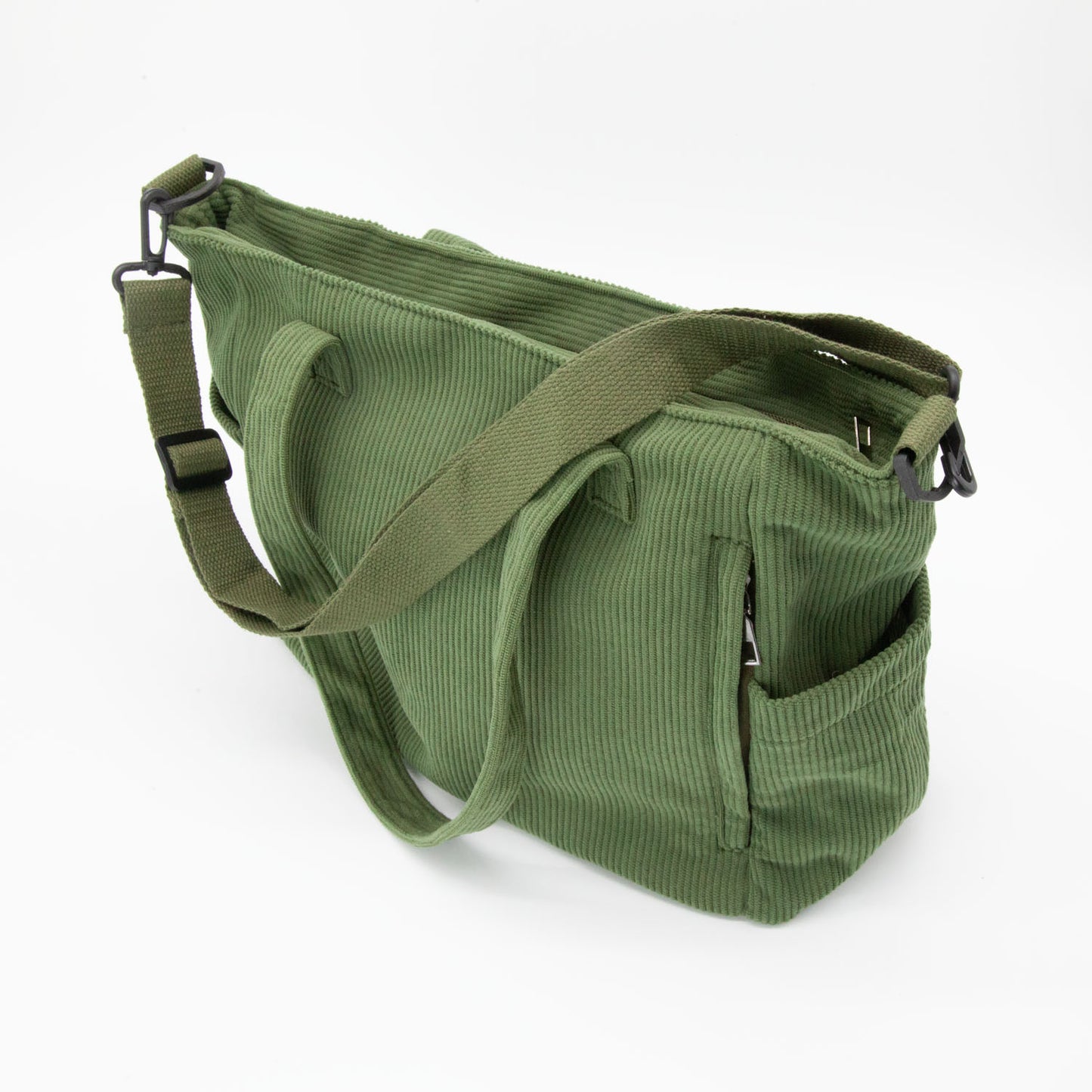 Olive Green Corduroy Messenger Bag