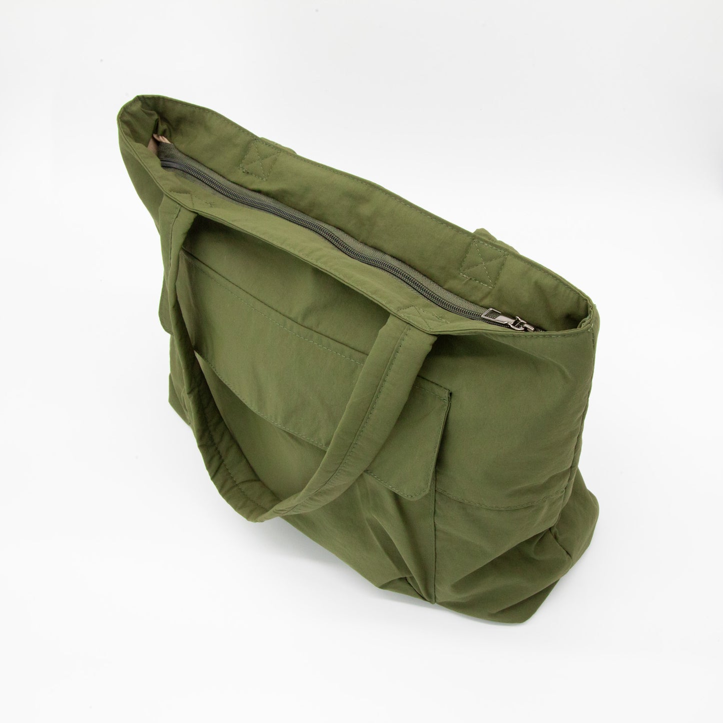 Olive Green Nylon Padded Tote Bag