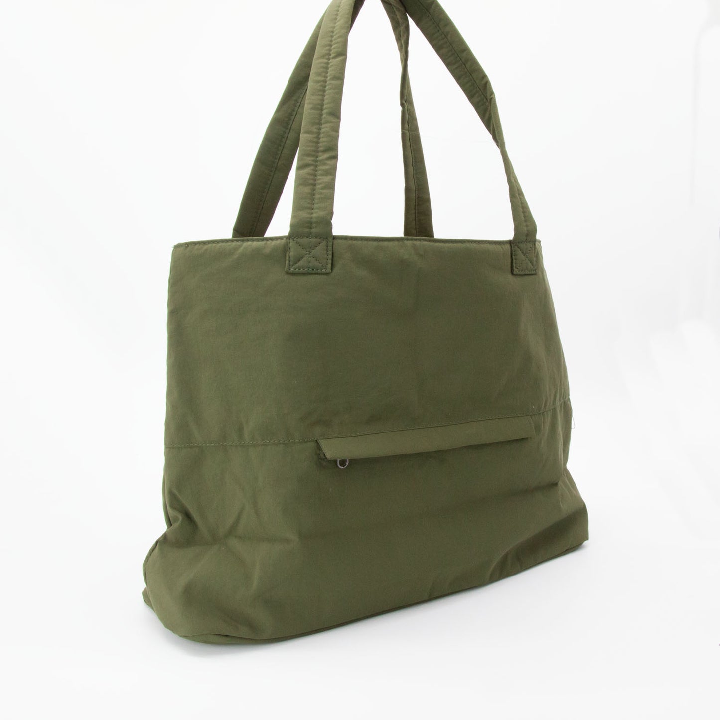 Olive Green Nylon Padded Tote Bag