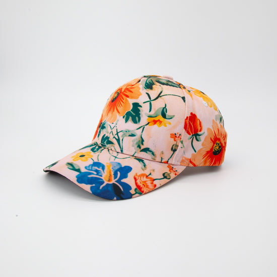 Peach Flowers Snapback Cap
