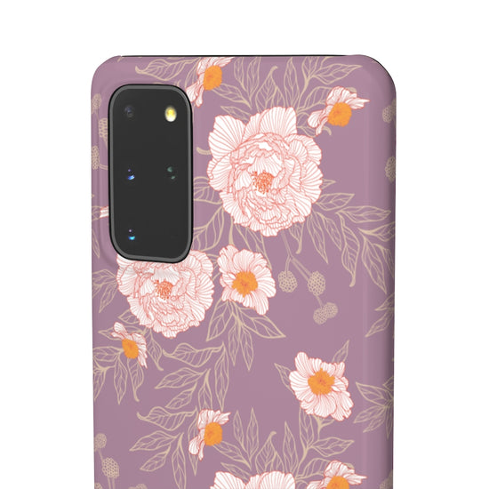 Orange Peonies Floral Rose Phone Case