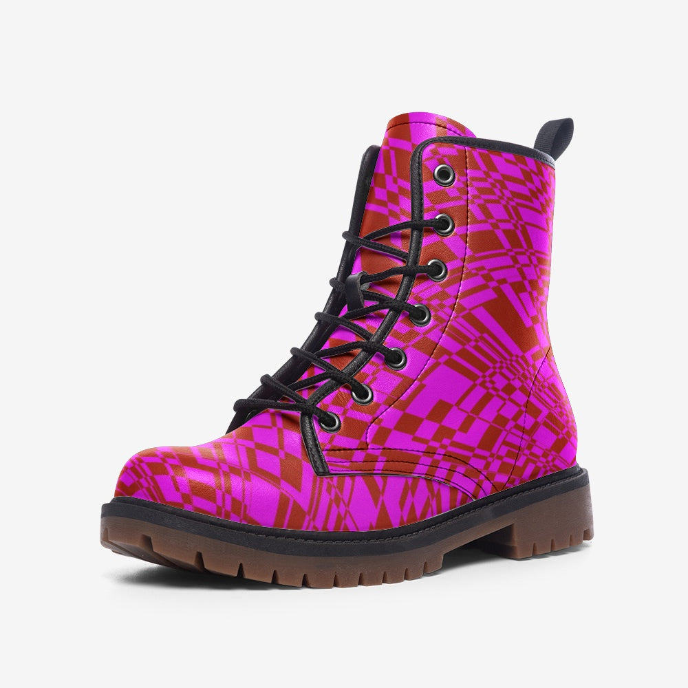 Fuchsia Warp Lace Up Boots – Harlow & Lloyd