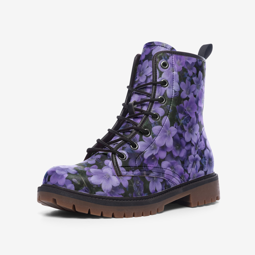 Rafflesia Arnoldi Dislocación Chicle Purple Flower Lace Up Boots – Harlow & Lloyd