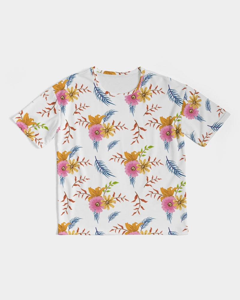 White Summer Floral Men's Premium Heavyweight Tee