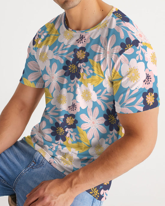 Blue Frisky Floral Men's Tee