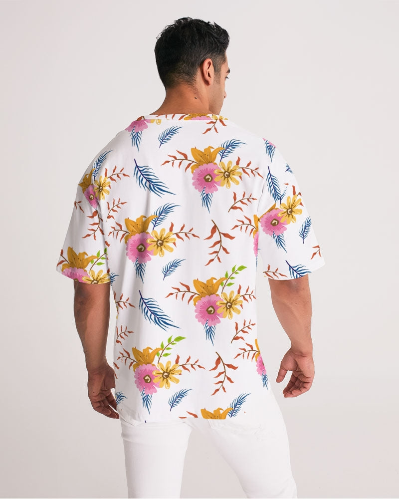 White Summer Floral Men's Premium Heavyweight Tee