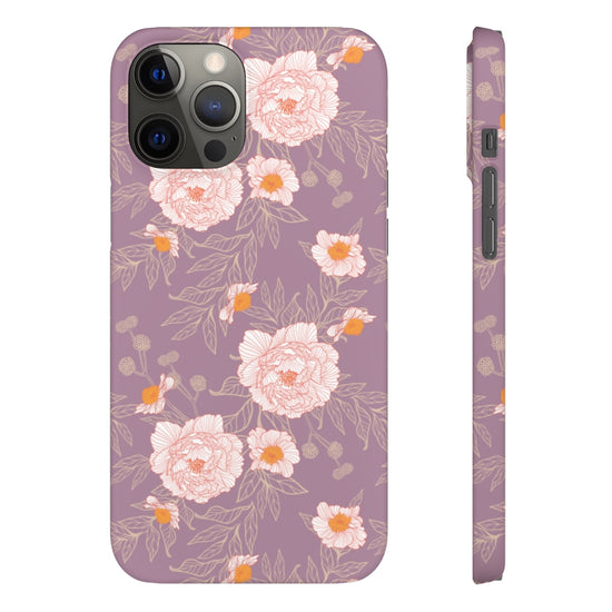 Orange Peonies Floral Rose Phone Case