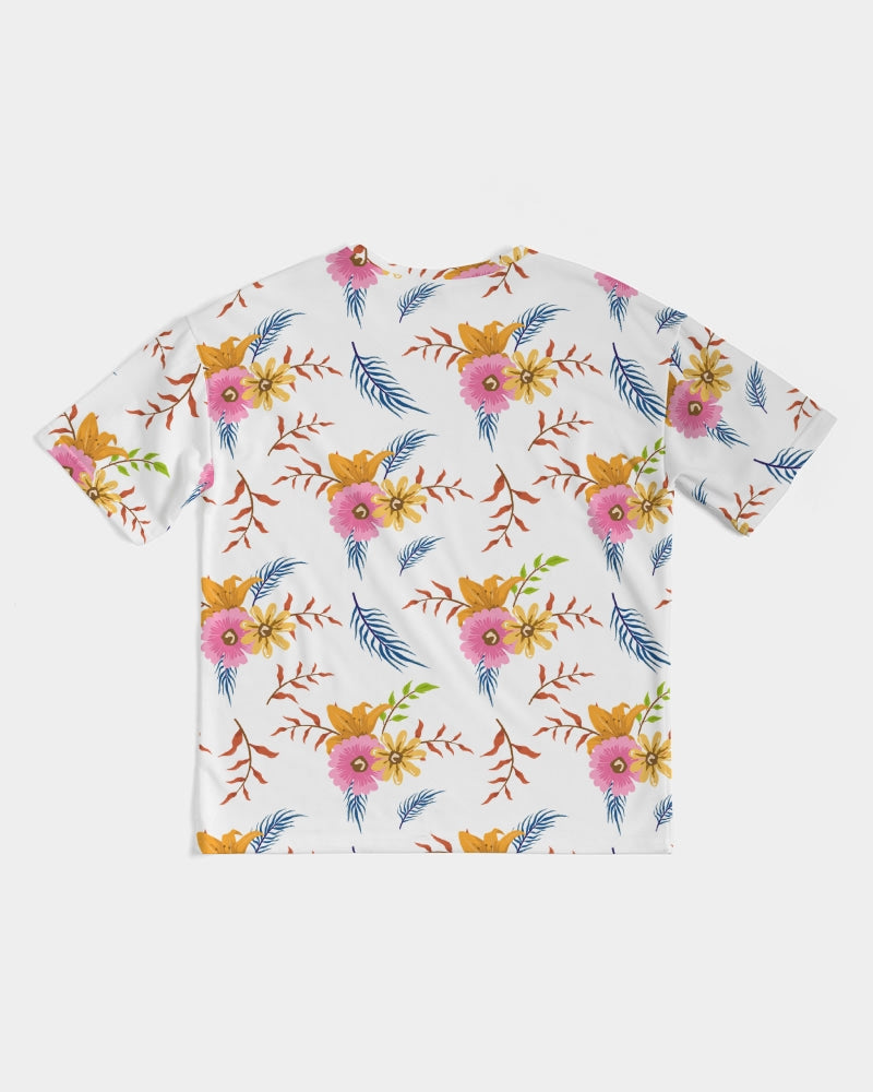 White Summer Floral Men's Premium Heavyweight Tee