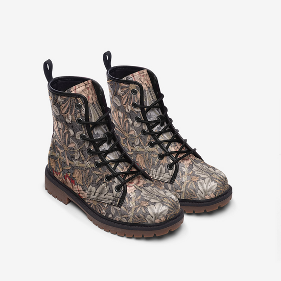 DR MARTENS 1460 Serpent Print Leather Lace Up Boots