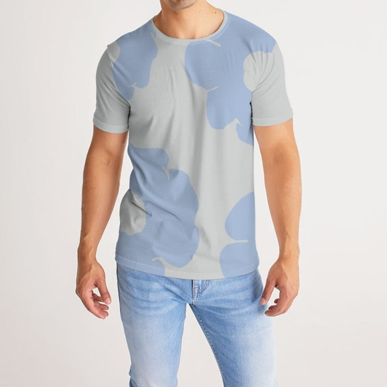 Blue Serenity Flowers Men's T Shirt