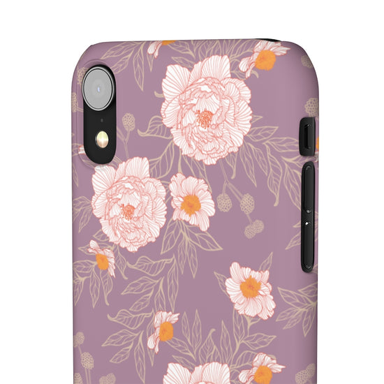 Orange Peonies Floral Rose Phone Case