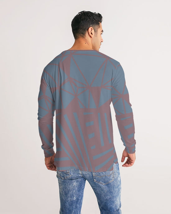 Misty Grape Geometric Men's Long Sleeve Tee