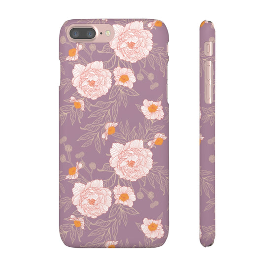 Orange Peonies Floral Rose Phone Case