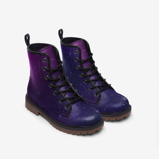 Purple Galaxy Lace Up Boots – Harlow & Lloyd