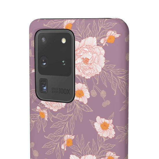 Orange Peonies Floral Rose Phone Case