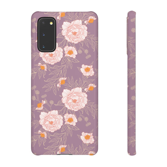 Orange Peonies Floral Rose Phone Case